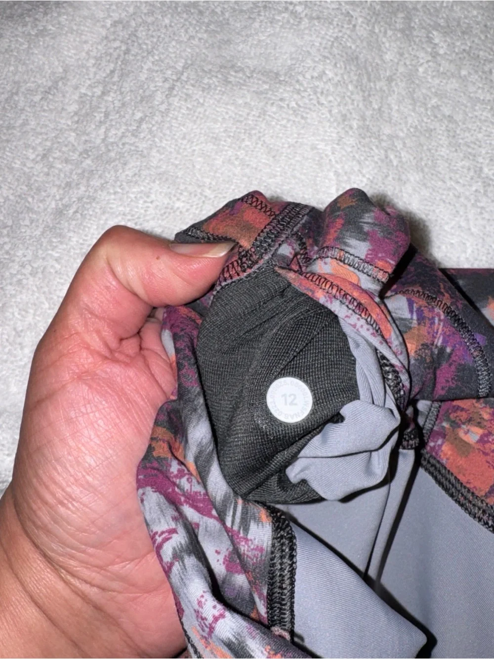 lululemon athletica Purple & Black Abstract Print Leggings